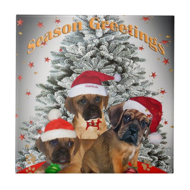 Puggle Merry Christmas Tiles (Front)