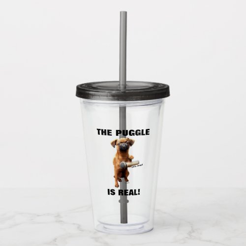 Puggle Mic Drop Acrylic Tumbler