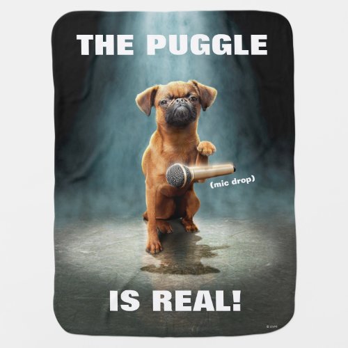 Puggle Mic Drop Baby Blanket