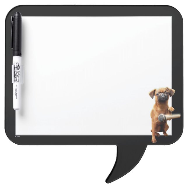 Puggle Mic Drop Dry Erase Board (Front)