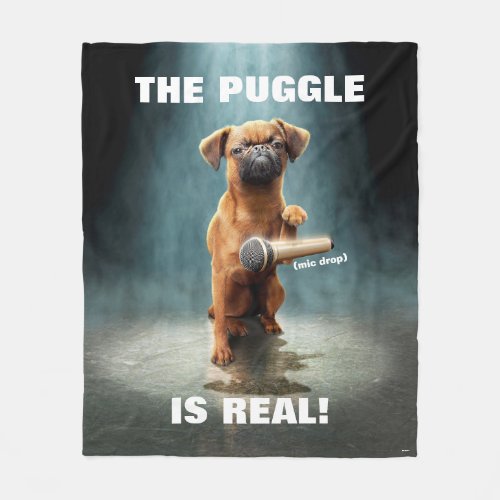 Puggle Mic Drop Fleece Blanket