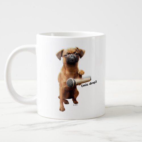 Puggle Mic Drop Giant Coffee Mug