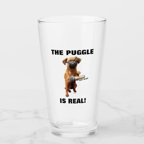 Puggle Mic Drop Glass