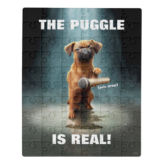 Puggle Mic Drop Jigsaw Puzzle (Puzzle Vertical)
