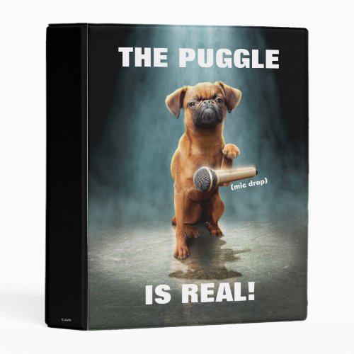 Puggle Mic Drop Mini Binder