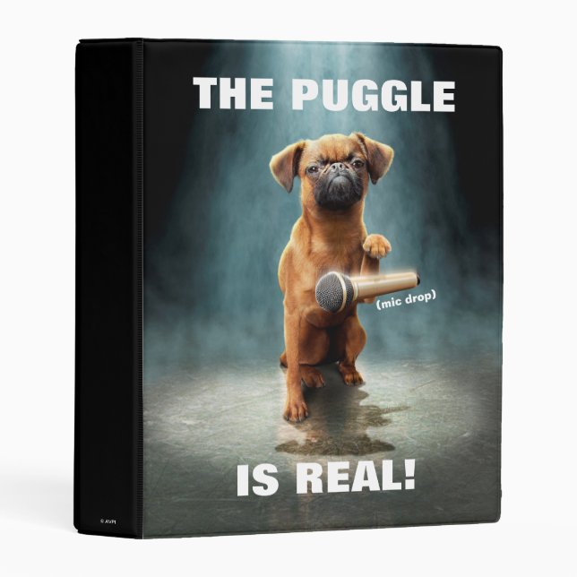 Puggle Mic Drop Mini Binder (Front/Spine)