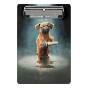 Puggle Mic Drop Mini Clipboard