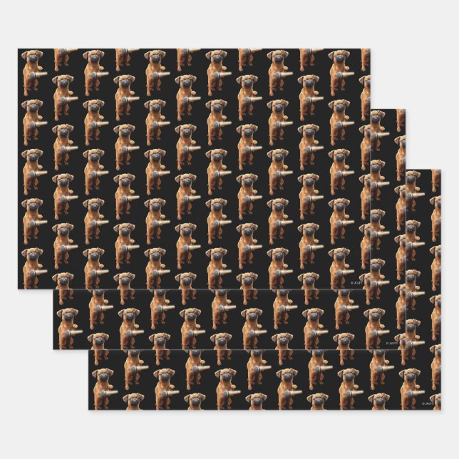 Puggle Mic Drop Wrapping Paper Sheets (Set)