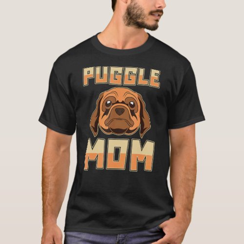Puggle Mom Cute Animal Pet Owner Dog Lover Mommy P T-Shirt