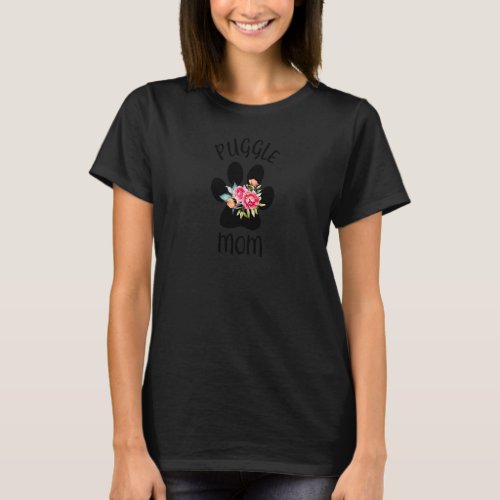 Puggle Mom For Women Wife For Girlfriend T-Shirt