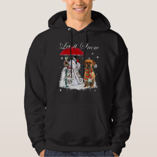 Puggle Santa Dog Christmas Snowman Xmas Pajama Hoodie