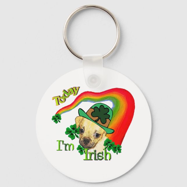Puggle St Patricks Day Keychain (Front)