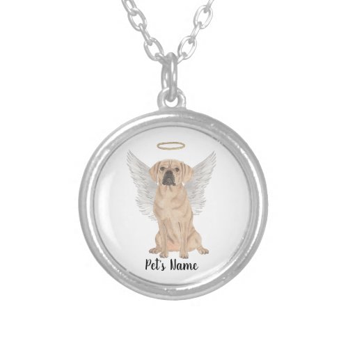 Puggle Sympathy Memorial Silver Plated Necklace