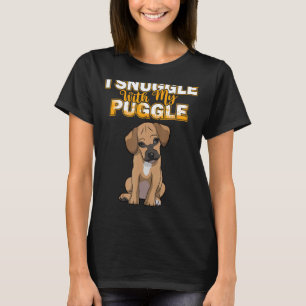 Puggle T Shirt I Snuggle With My Puggle Shirt Funn