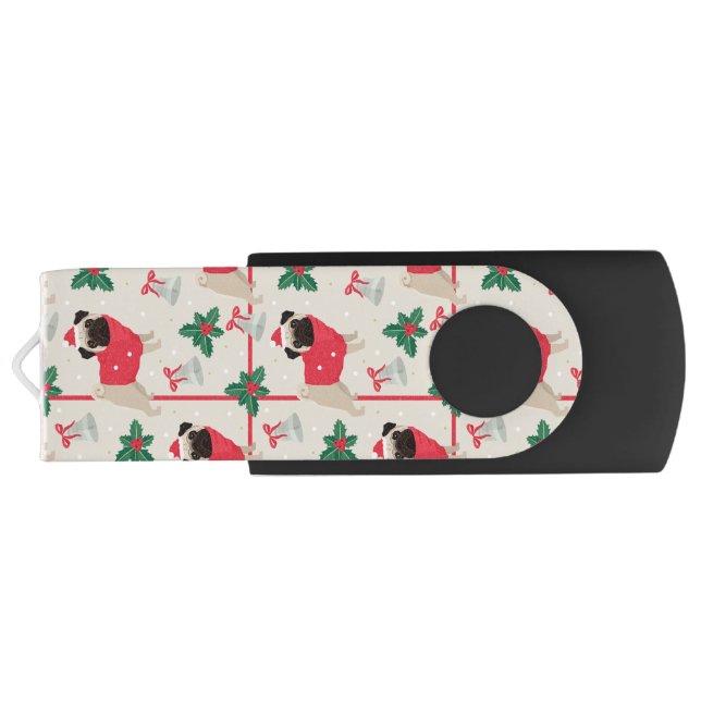 Puggy Christmas Thumb Drive (Back)