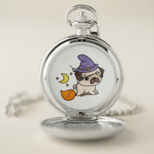 Puggy Witch Pocket Watch