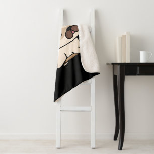 Puggy Witch Sherpa Blanket