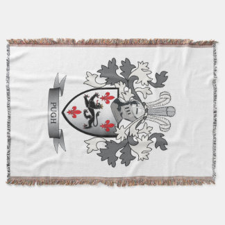 Pugh Family Crest Coat of Arms Throw Blanket