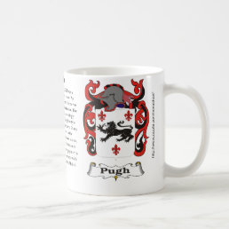 Pugh, the origin, meaning and the crest coffee mug