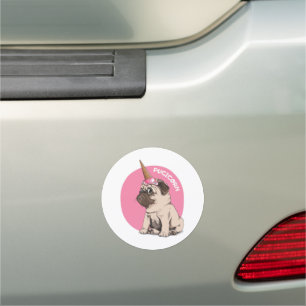 Pugicorn Car Magnet