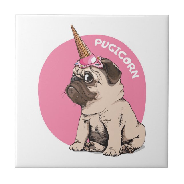 Pugicorn Ceramic Tile (Front)
