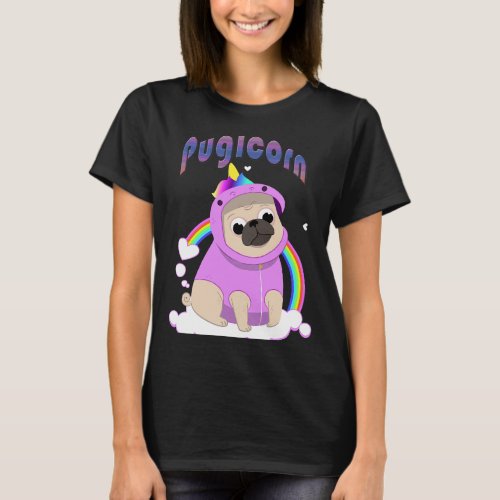Pugicorn Shirt Unicorn Tshirt Pug Dog Gift