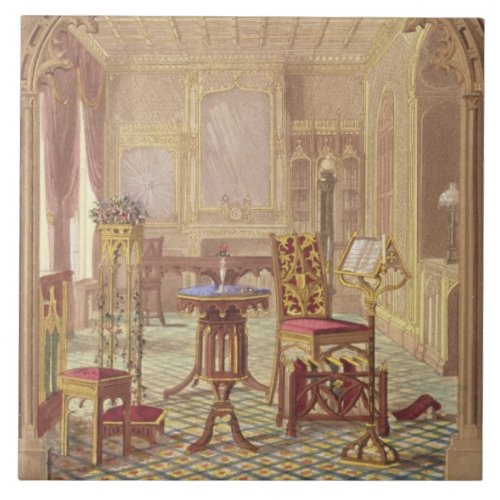 Pugins Gothic Furniture by Augustus Charles Pugi Ceramic Tile