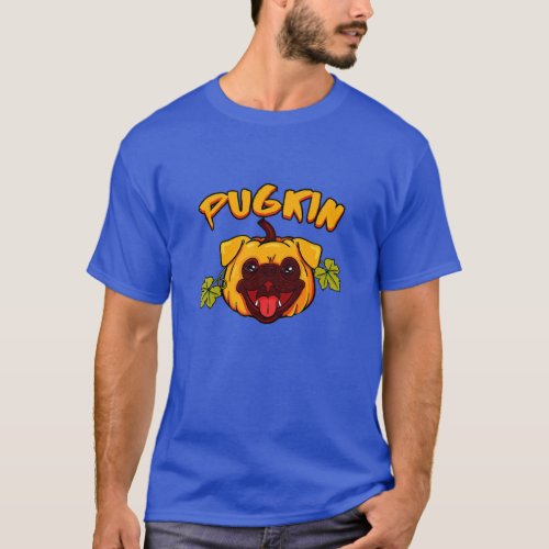 Pugkin  Halloween Trick Or Treat Pumpkin Pug Gift  T_Shirt