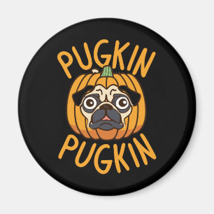 Pugkin Pug Dog Halloween Magnet