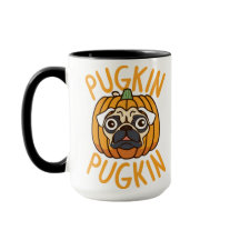 Pugkin Pug Dog Halloween Mug – Spooky Tee