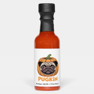 Pugkin Pug Halloween Happy Halloween Oversized T-S Hot Sauces