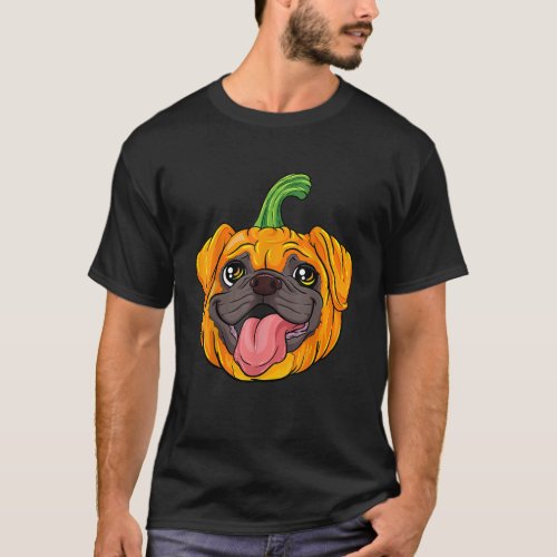 Pugkin Pug Pumpkin Halloween Thanksgiving Men Wome T_Shirt