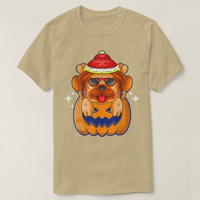 Pugkin Pug Pumpkin Halloween Thanksgiving Men Wome T-Shirt (Design Front)