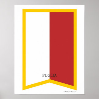 Puglia Italy Region Crest Art Print