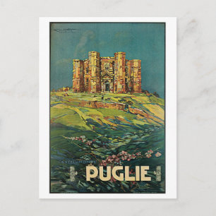 "Puglie ( Puglia ) Vintage Italian Travel Poster Postcard