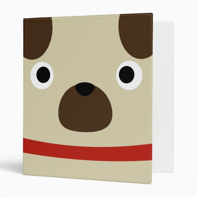 Pugly Pug 3 Ring Binder (Front/Inside)
