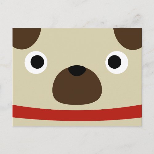 Pugly Pug Postcard