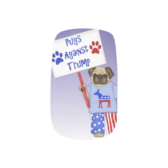Pugs against Trump Minx Nail Wraps (Left Thumb)