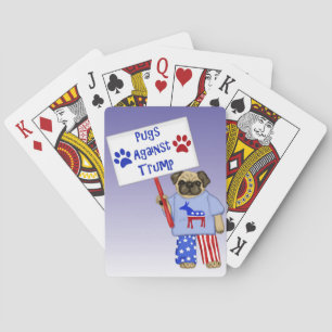 Pugs against Trump Poker Cards