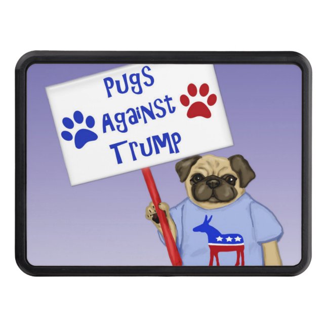 Pugs against Trump Tow Hitch Cover (Front)