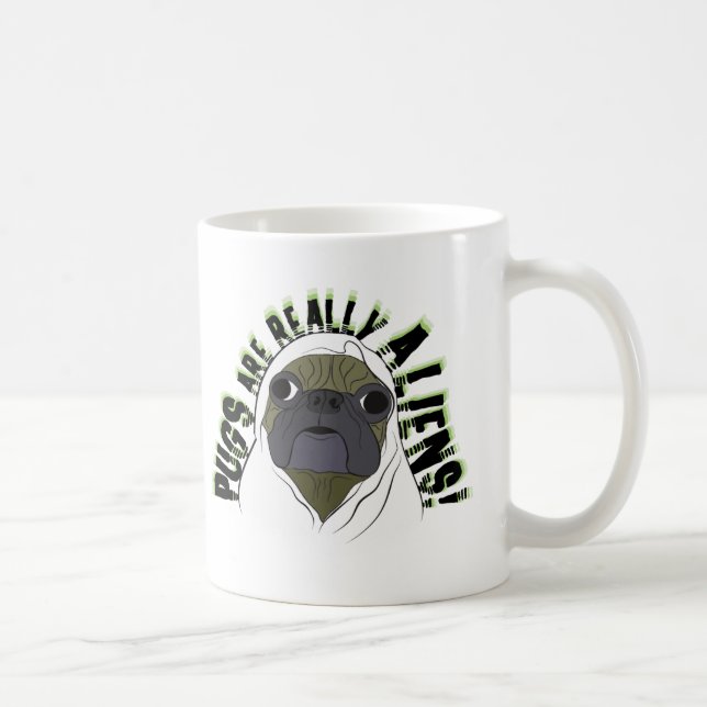 pugs aliens coffee mug (Right)