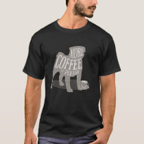 Pugs and Coffee Distressed Design for Pug Lovers T-Shirt