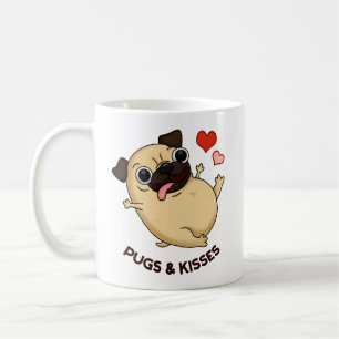 Pugs And Kisses Funny Dog Pun Coffee Mug