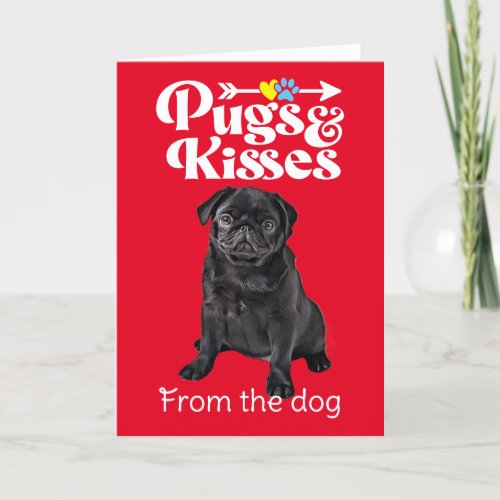 Pugs and Kisses Valentines Day Card