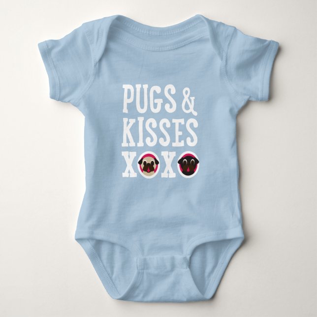 Pugs and Kisses XOXO Baby Bodysuit (Front)