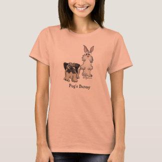 Pug's Bunny 2 Cute Cartoon Dog T-Shirt
