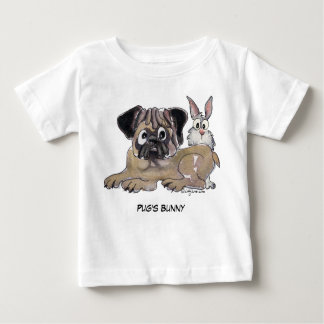 Pug's Bunny Cute Cartoon Dog Baby T-Shirt