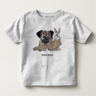 Pug's Bunny Cute Cartoon Dog Toddler T-shirt