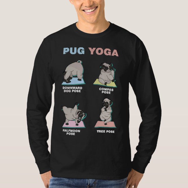 Pugs Doggie Yogist Spiritual Meditation Classic T- T-Shirt (Front)