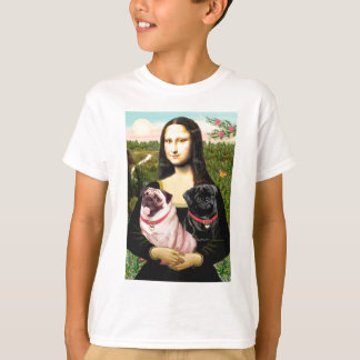 Pugs (Fawn + Blk) - Mona Lisa T-Shirt